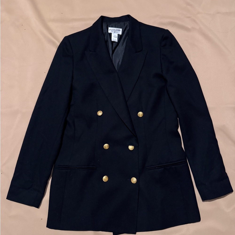 Pendleton Black Blazer with Gold Buttons